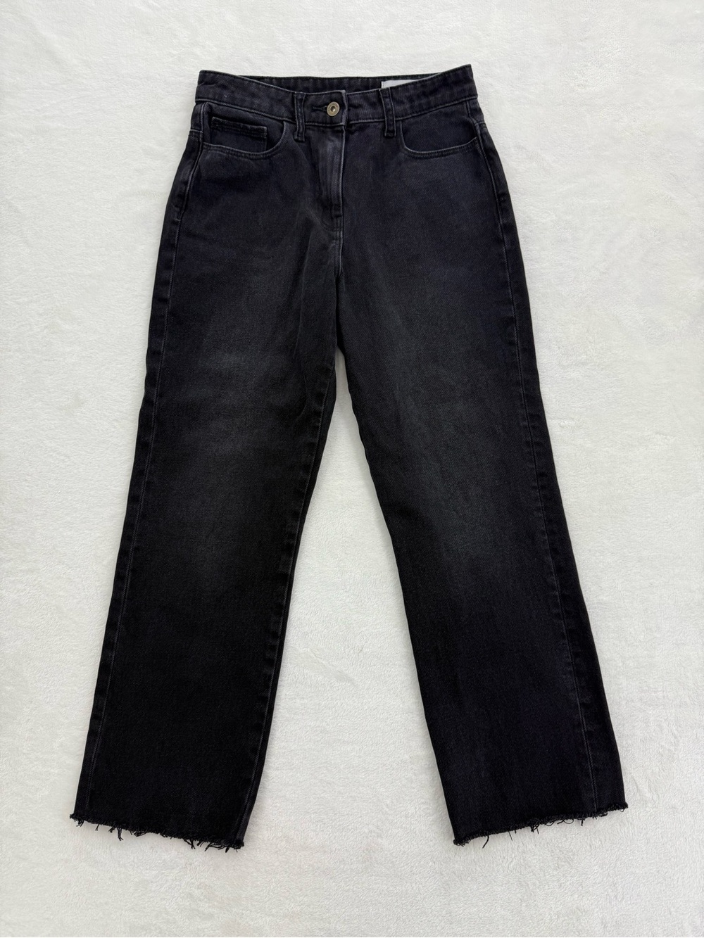 Collusion X 005 Black Jeans Size 26 Raw Hem Straight Leg ASOS